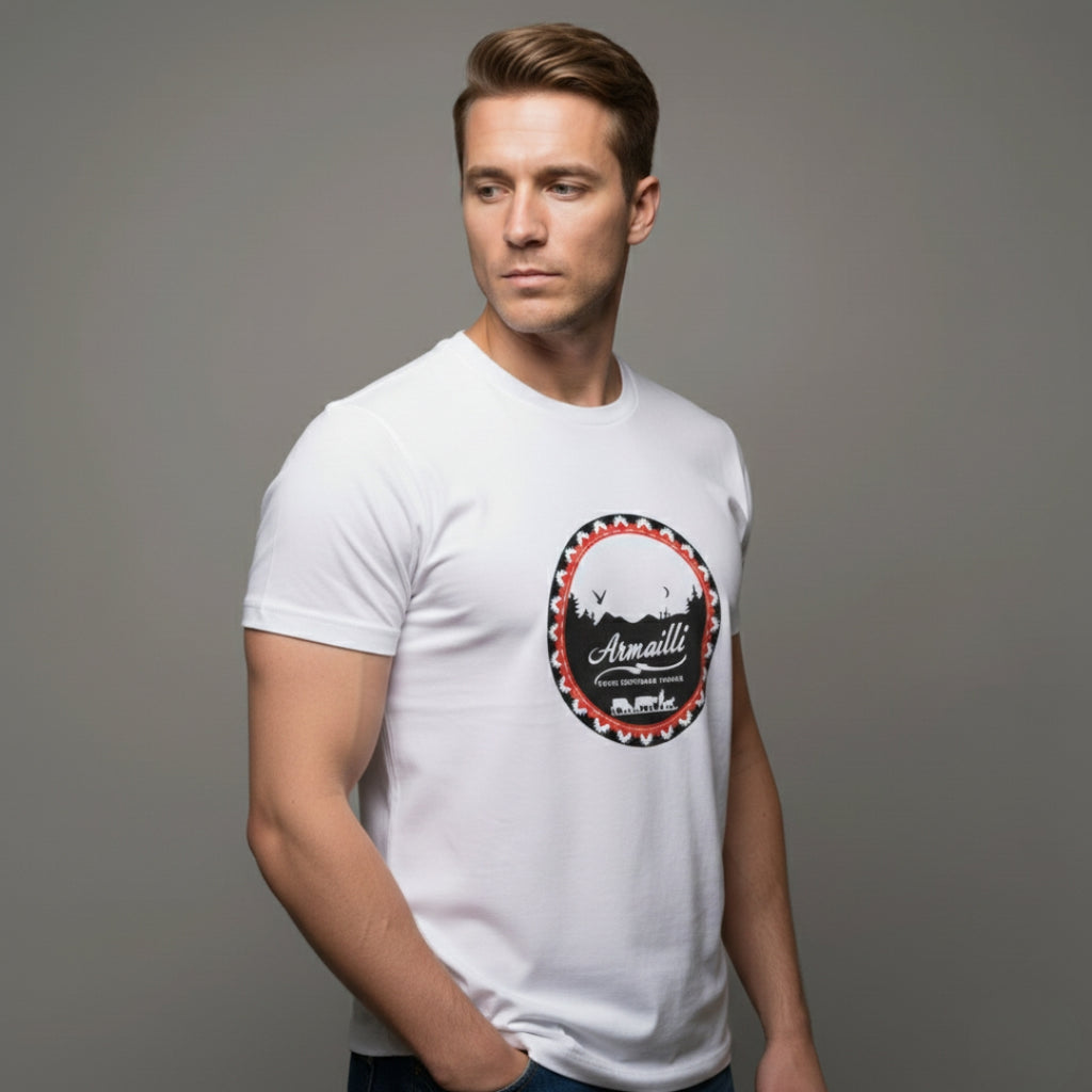 POYA &amp; COURROIE - Weißes Herren-T-Shirt